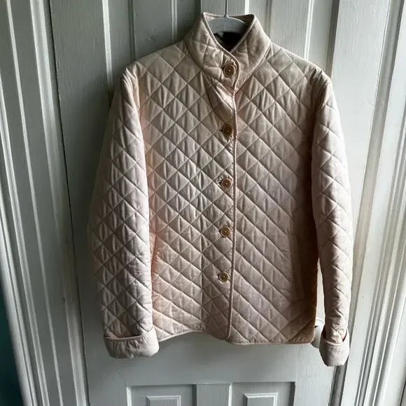 Ralph Lauren Black Label Blush Pink Quilted Fleece Lined Jacket - Picture 2 of 9